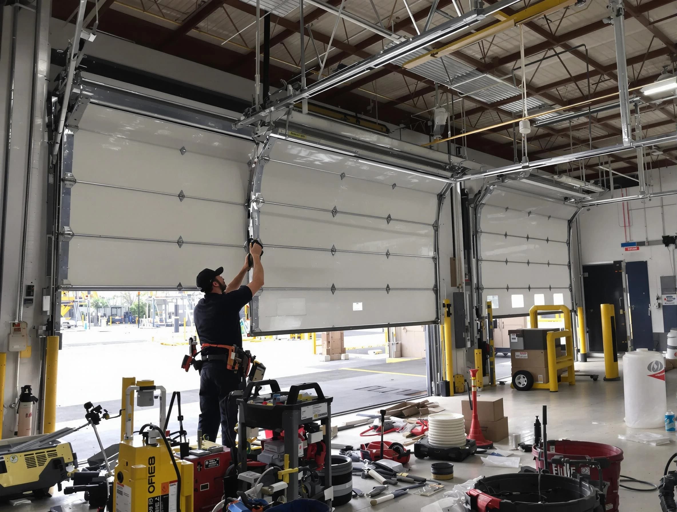 Casa Grande Garage Door Repair technician performing commercial garage door repair in Casa Grande