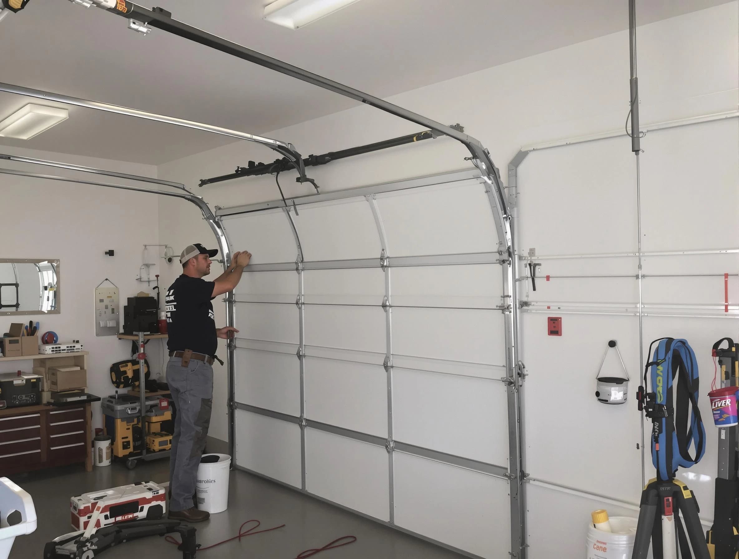 Casa Grande Garage Door Repair team installing new garage door in Casa Grande