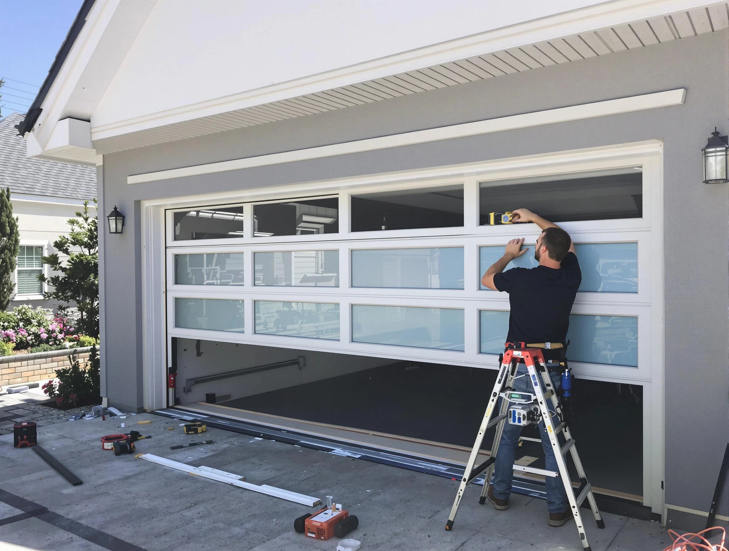 Casa Grande Garage Door Repair team performing garage door replacement in Casa Grande