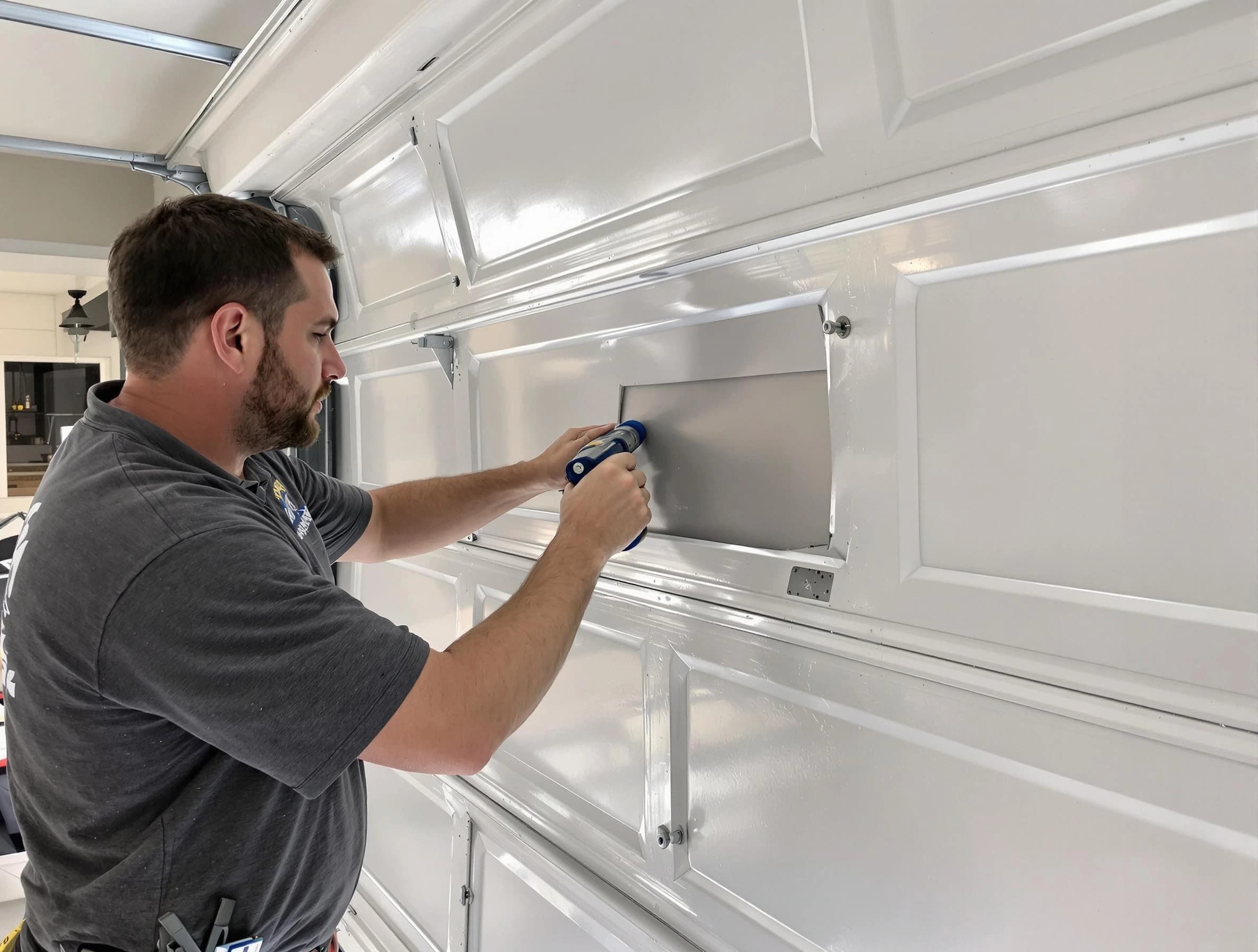 Garage door panel repair by Casa Grande Garage Door Repair in Casa Grande