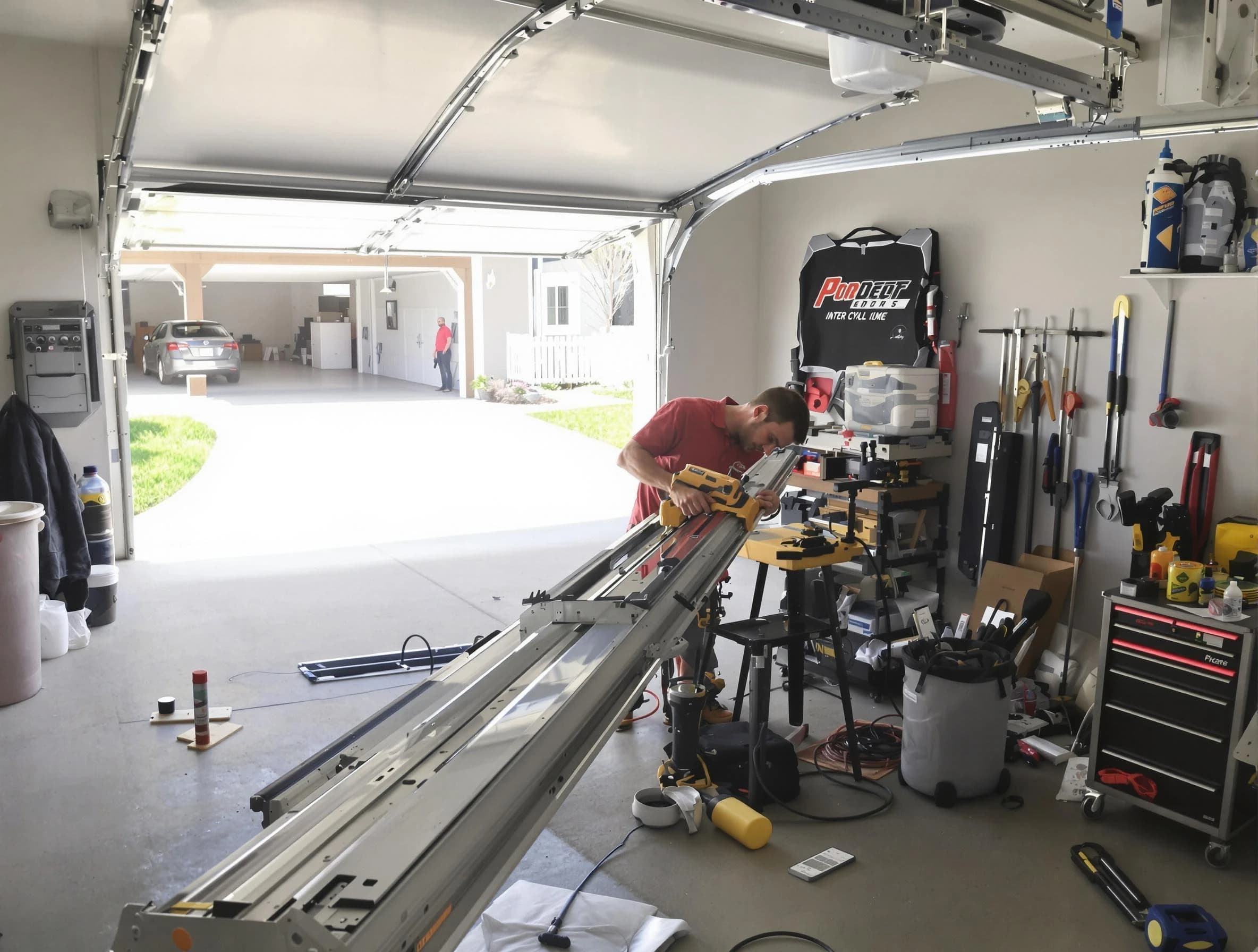 Casa Grande Garage Door Repair expert performing track repair in Casa Grande